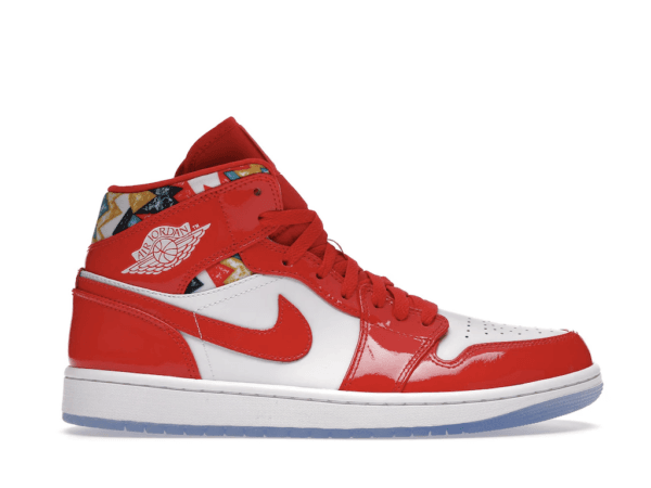 Jordan 1 Mid Barcelona Sweater Red Patent (GS)
