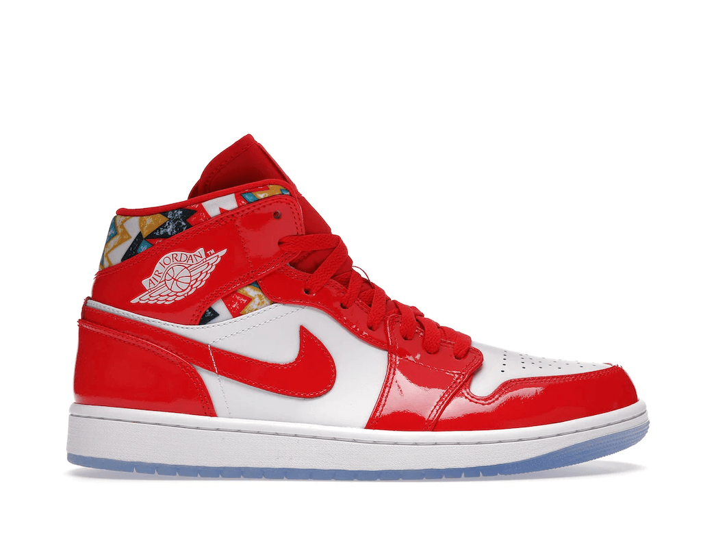 Jordan 1 Mid Barcelona Sweater Red Paten