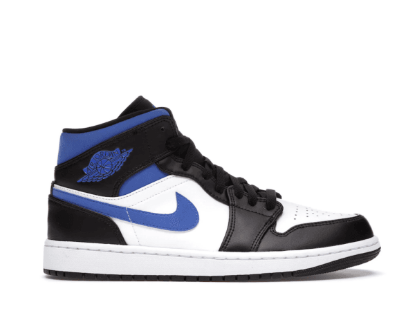 Jordan 1 Mid White Black Racer Blue