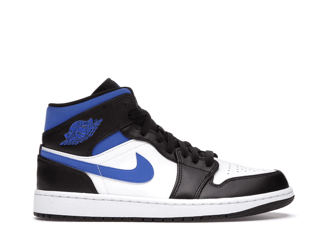 Jordan 1 Mid White Black Racer Blue