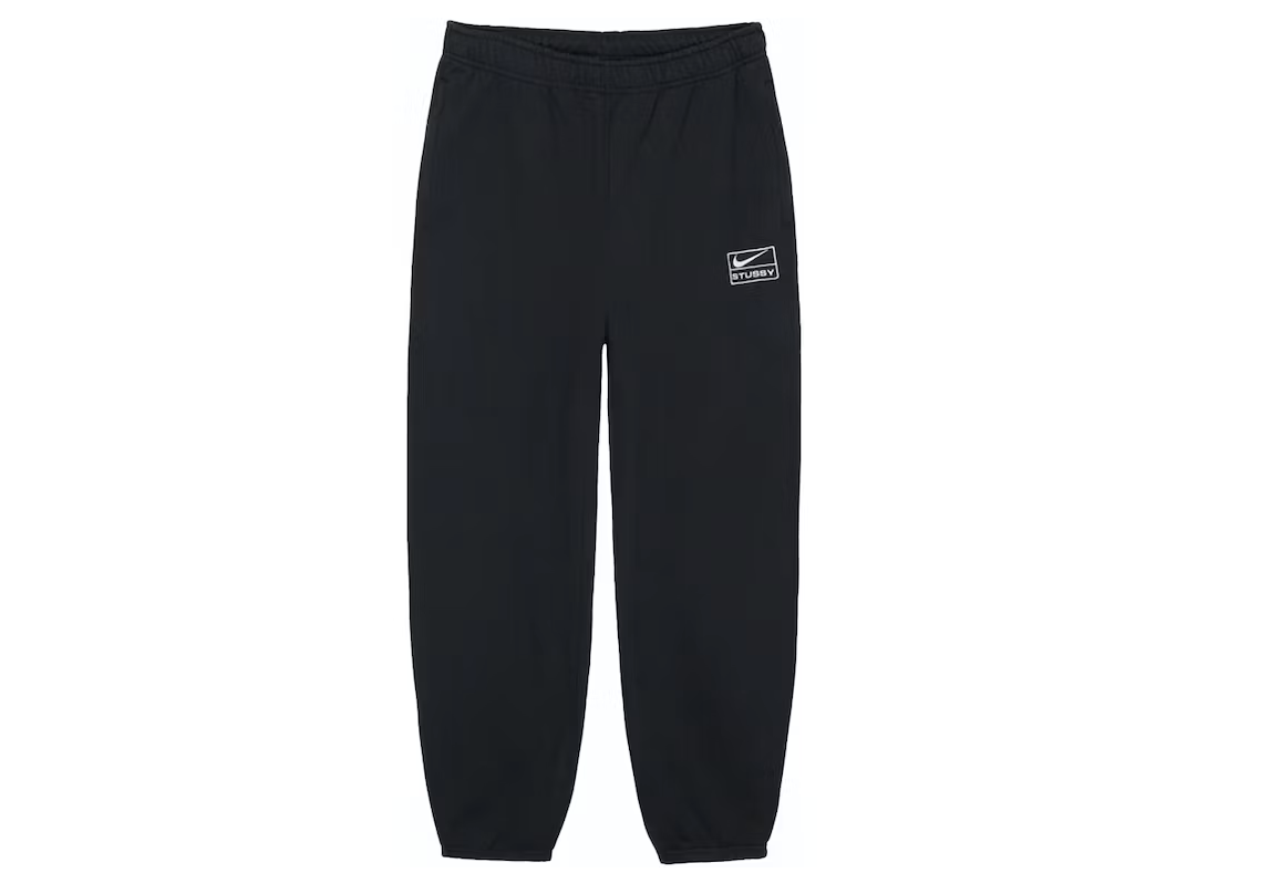 Nike x Stussy Stone Washed Fleece Sweatpants (FW23) Black