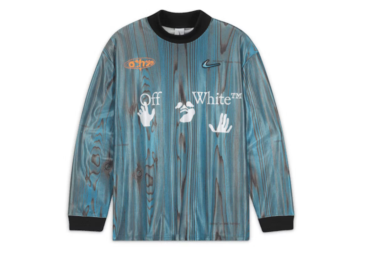 OFF-WHITE x Nike 001 Soccer Jersey Blue
