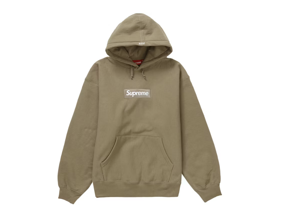 Supreme Box Logo Hooded Sweatshirt (FW23) Dark Sand