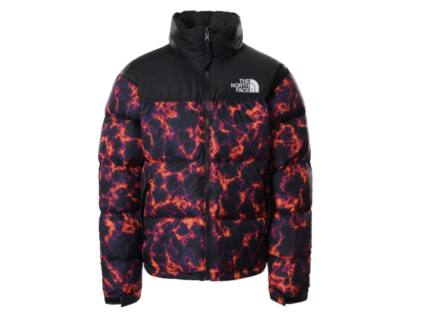 The North Face 1996 Printed Retro Nuptse 700 Fill Packable Jacket TNF Black Marble Camo Print