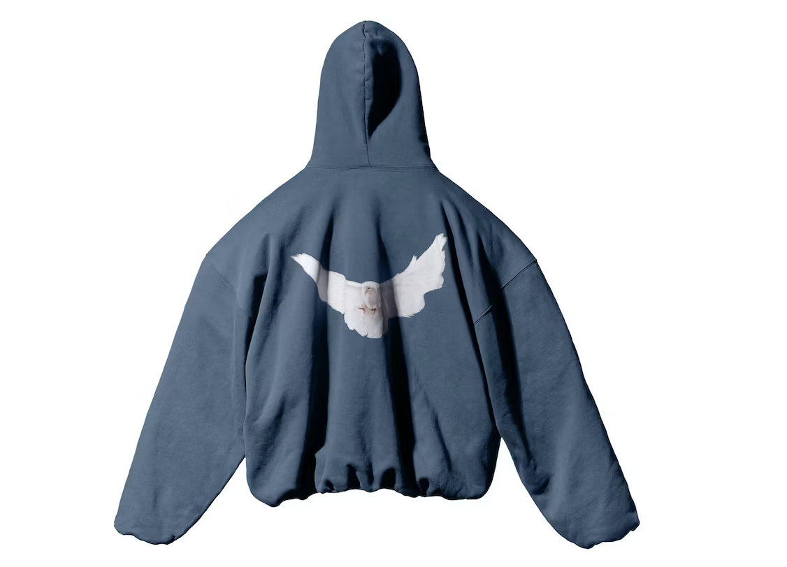 Yeezy Gap Engineered by Balenciaga Dove Hoodie Dark Blue - obrazek 2