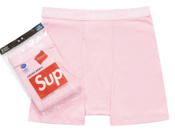 Supreme Hanes Bokserki Różowe (4 szt)