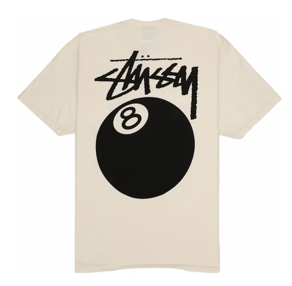 Stussy 8 Ball Pigment Dyed Tee Natural