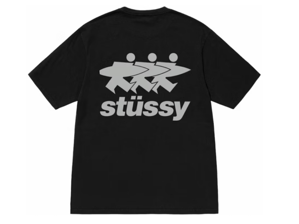 Stussy Surfwalk Pigment Dyed Tee Black