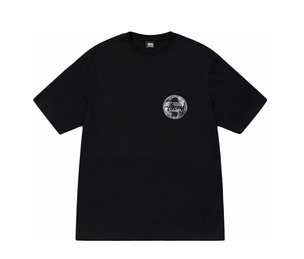 Stussy Dot Stamp Tee Black - obrazek 2