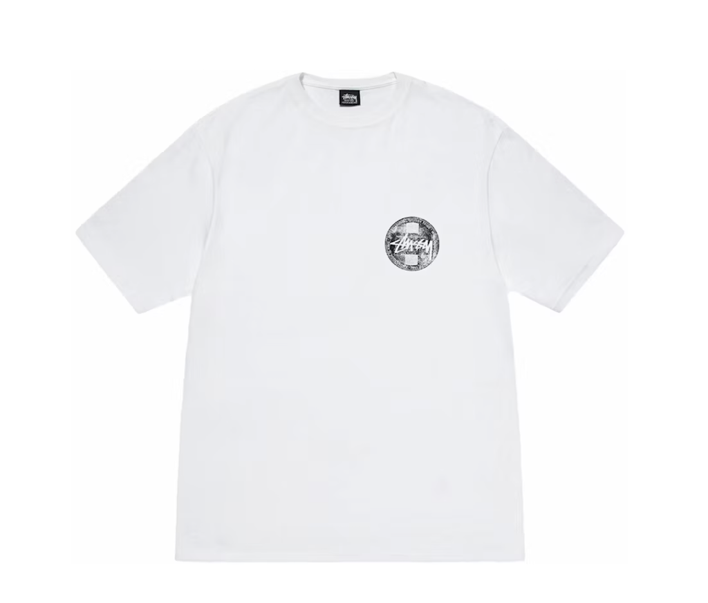 Stussy Dot Stamp Tee White - obrazek 2