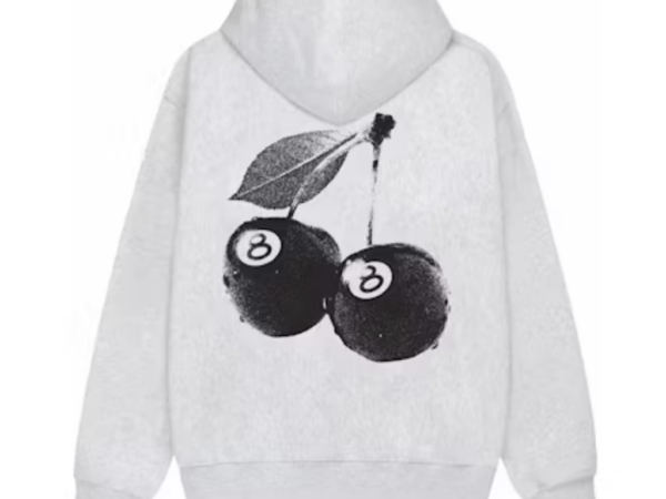 Stussy Cherries Hoodie Ash Heather