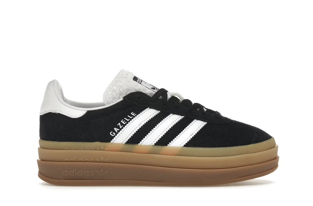 adidas Gazelle Bold Black White Gum