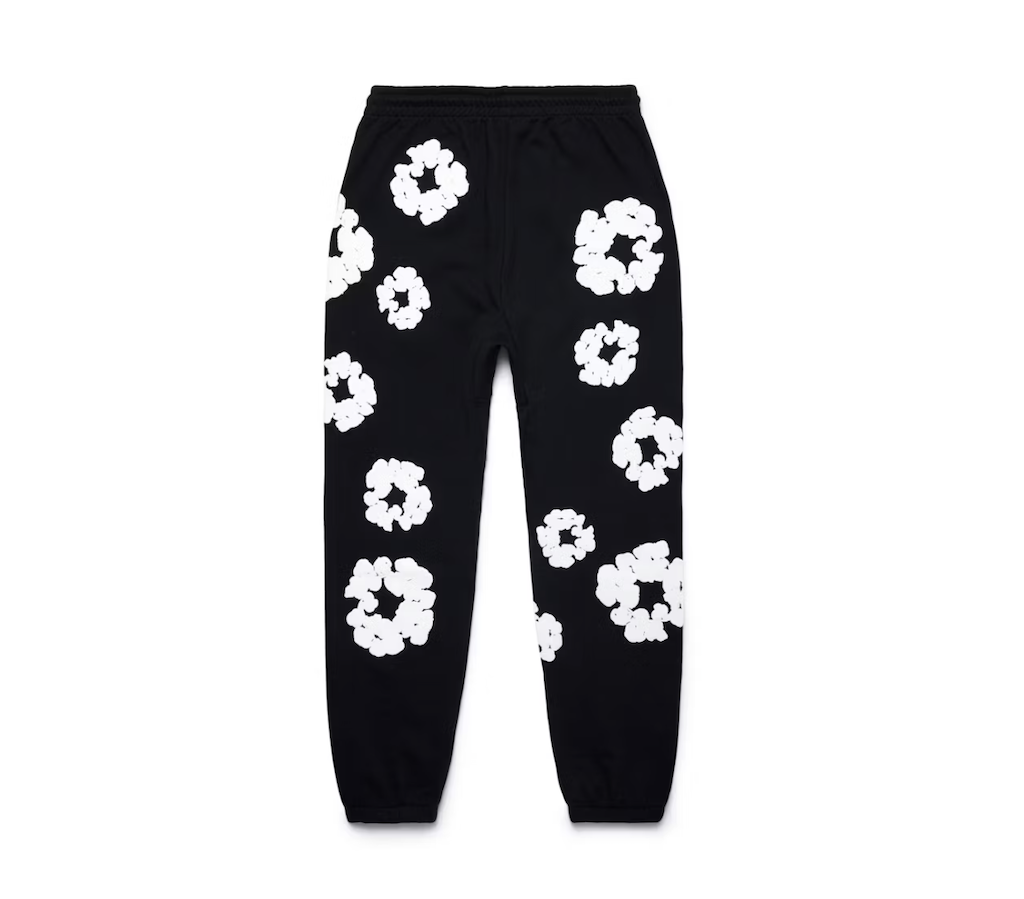 Denim Tears The Cotton Wreath Sweatpants Black - obrazek 2