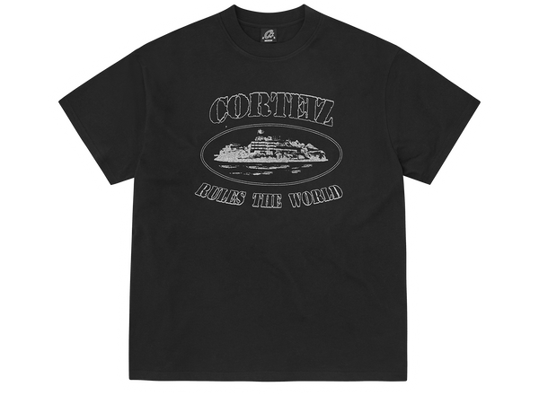 Corteiz Reflective Alcatraz Tee Triple Black