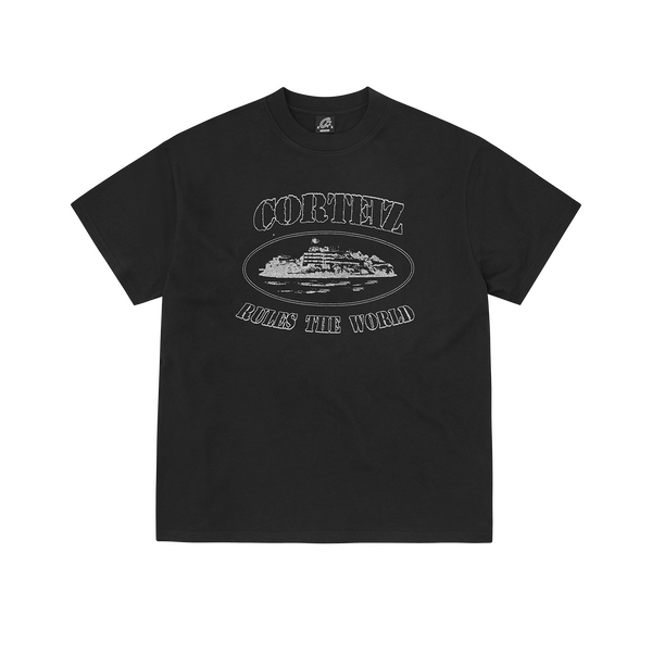 Corteiz Reflective Alcatraz Tee Triple Black