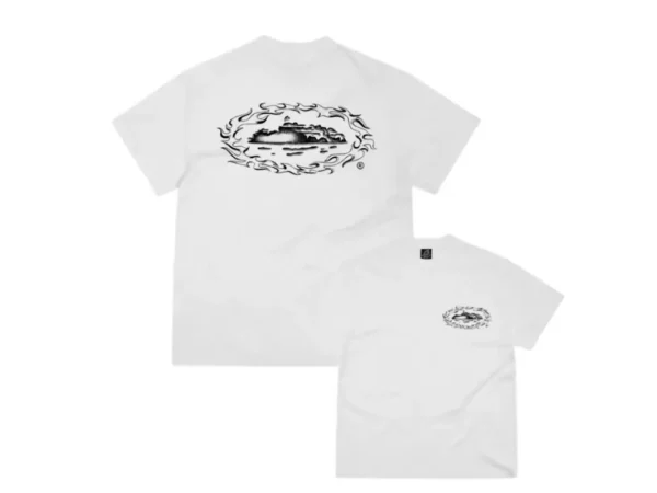 Corteiz Firey Alcatraz T-shirt White