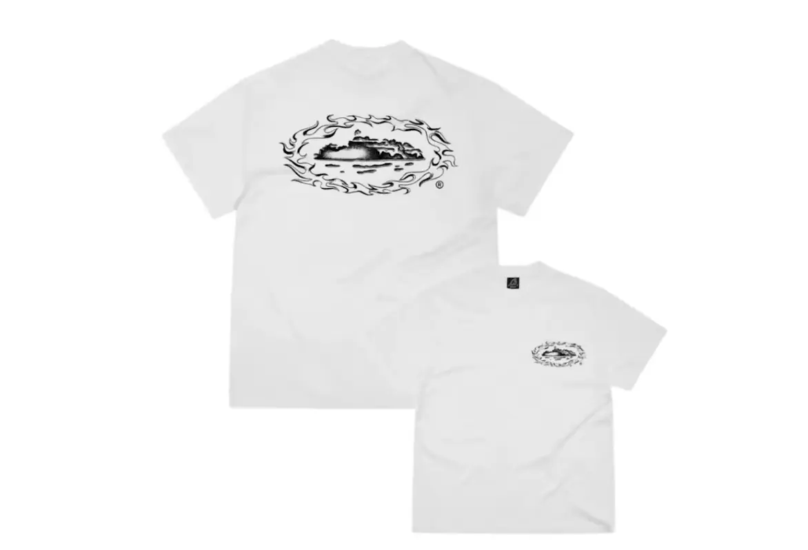 Corteiz Firey Alcatraz T-shirt White