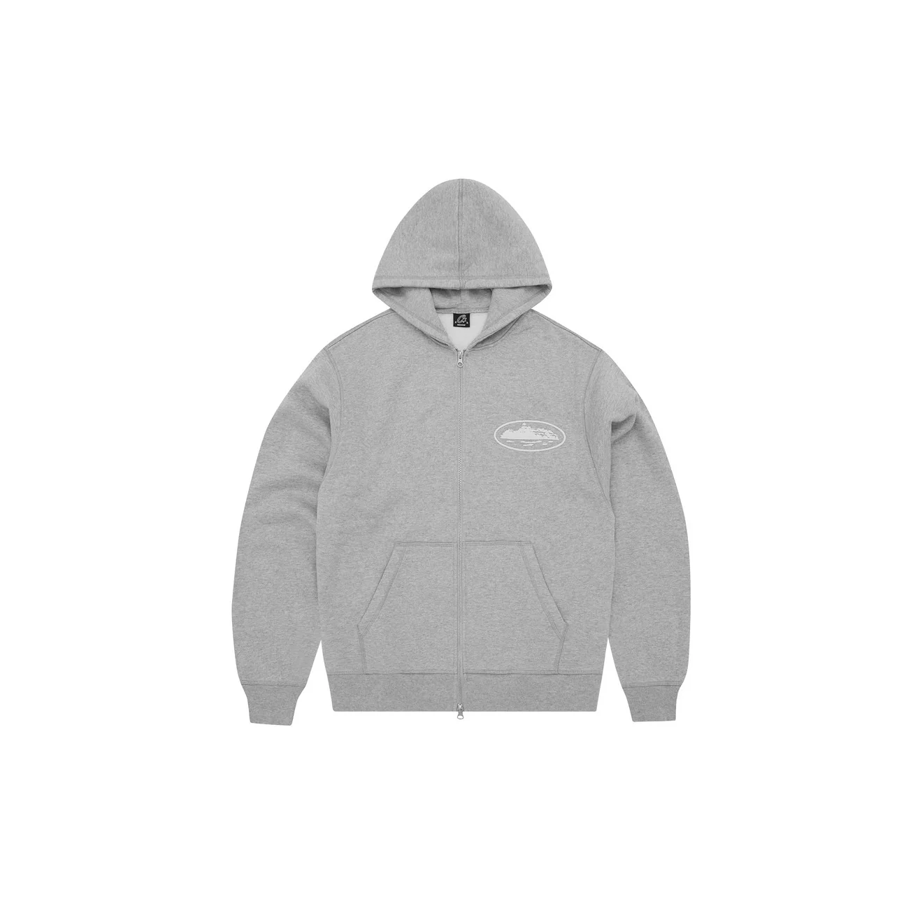 CORTEIZ ISLAND PUFF PRINT ZIP HEATHER GREY - obrazek 2