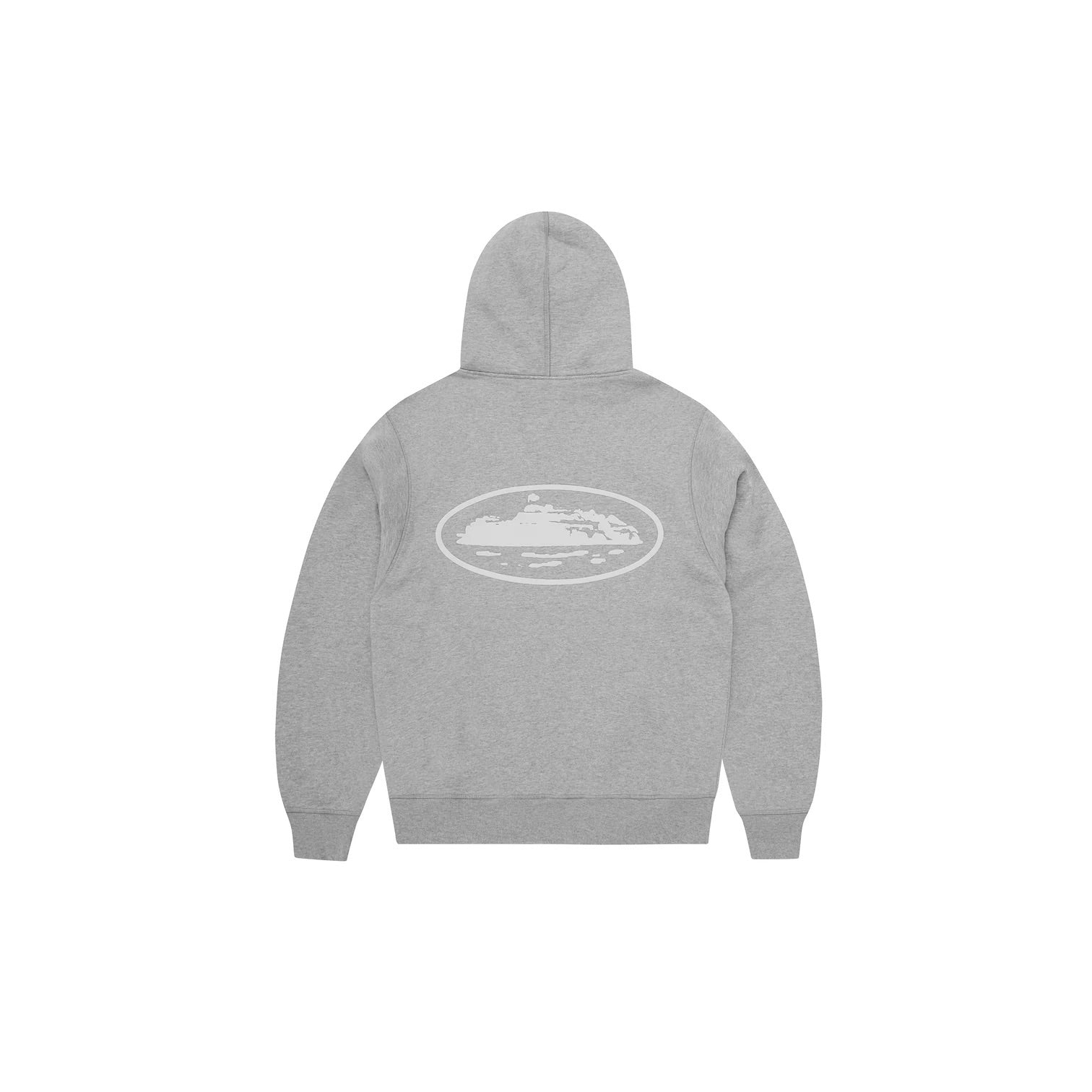 CORTEIZ ISLAND PUFF PRINT ZIP HEATHER GREY