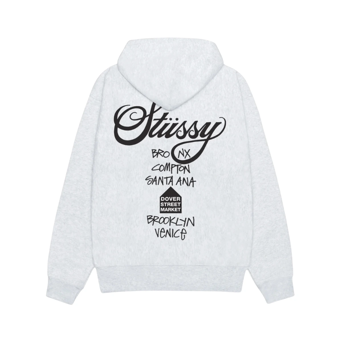 STÜSSY Men's DSM World Tour Hoodie Ash Heather