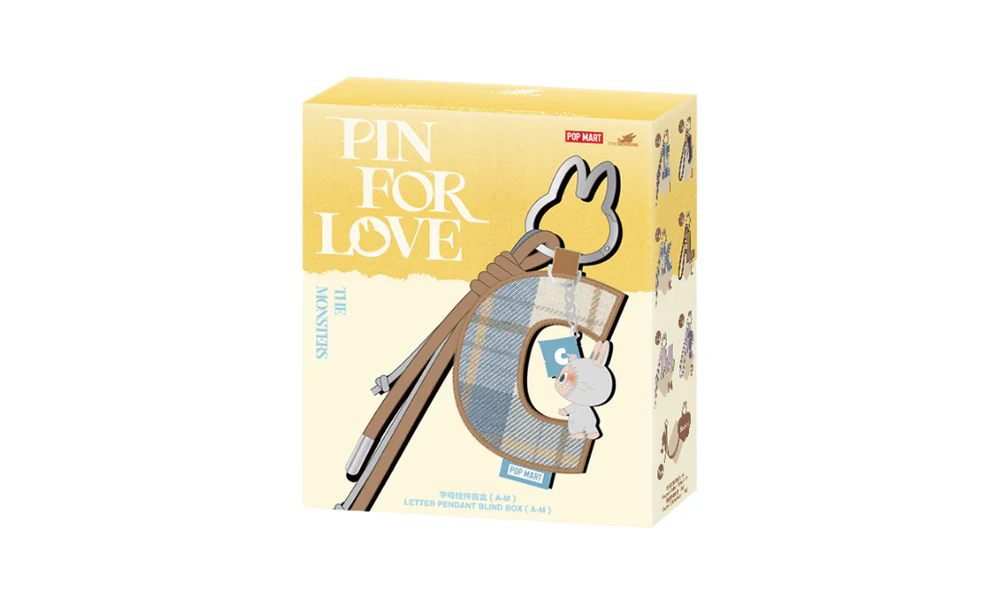 POP MART LABUBU Pin for Love Series- Letter Pendant Blind Box (A-M)
