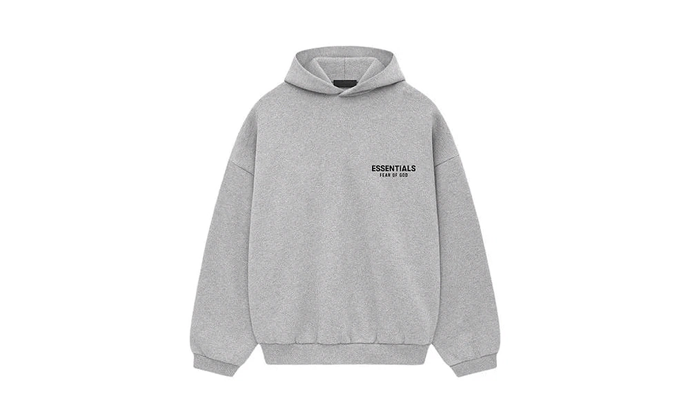 BLUZA FEAR OF GOD ESSENTIALS FLEECE HOODIE LIGHT HEATHER GRAY (FW24) - obrazek 2